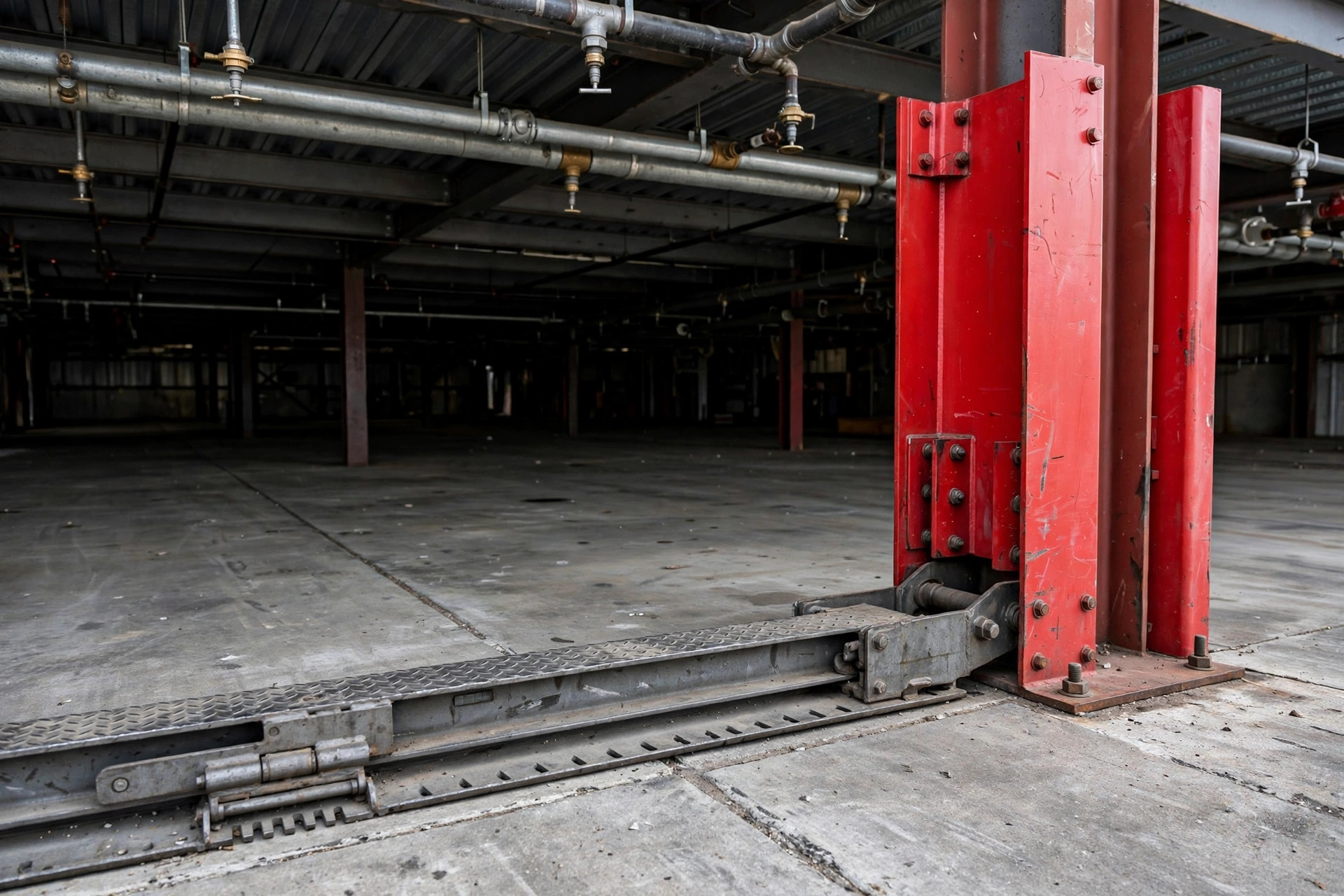 Inspecting dock levelers and dock doors during a warehouse site visit