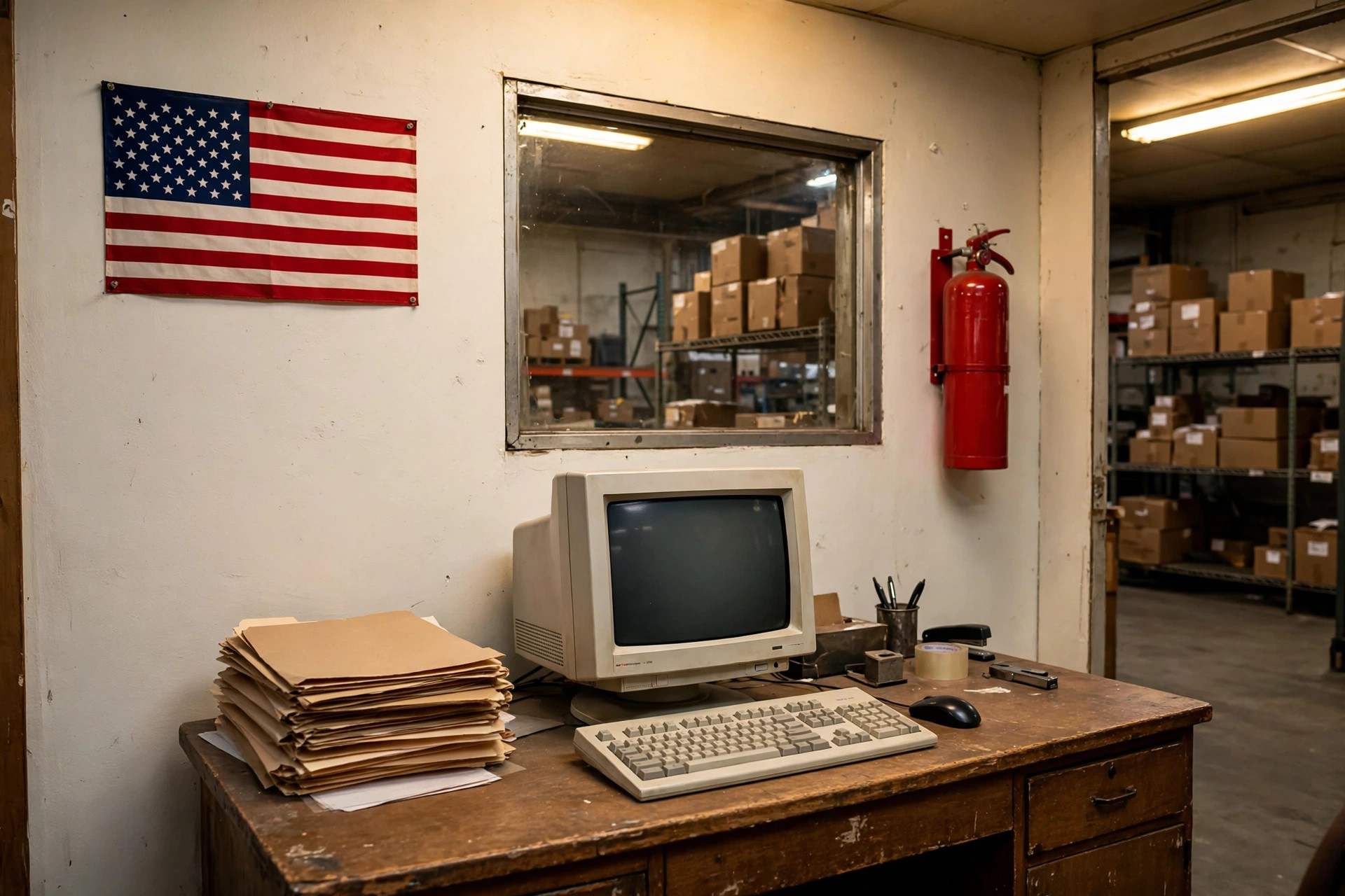 Bureau de petit entrepôt