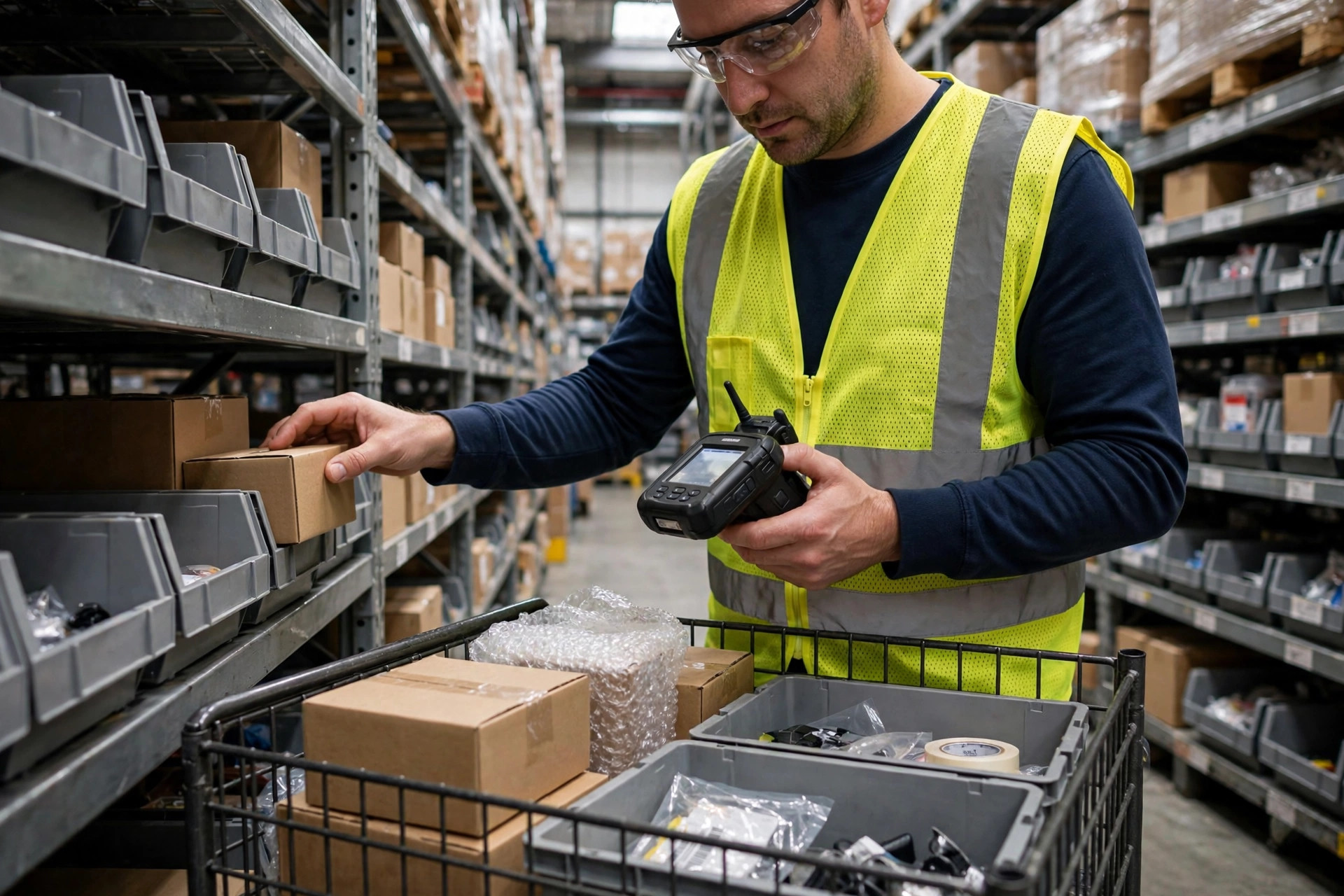 Measuring picking productivity in the aisle