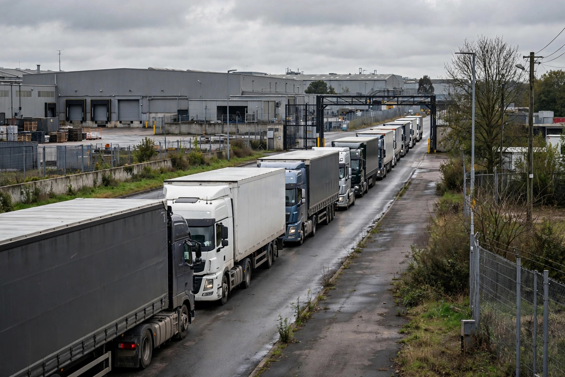 Two Hours Stuck in the Truck Queue: A Driver's Guide to Warehouse Yard Traffic Layout
