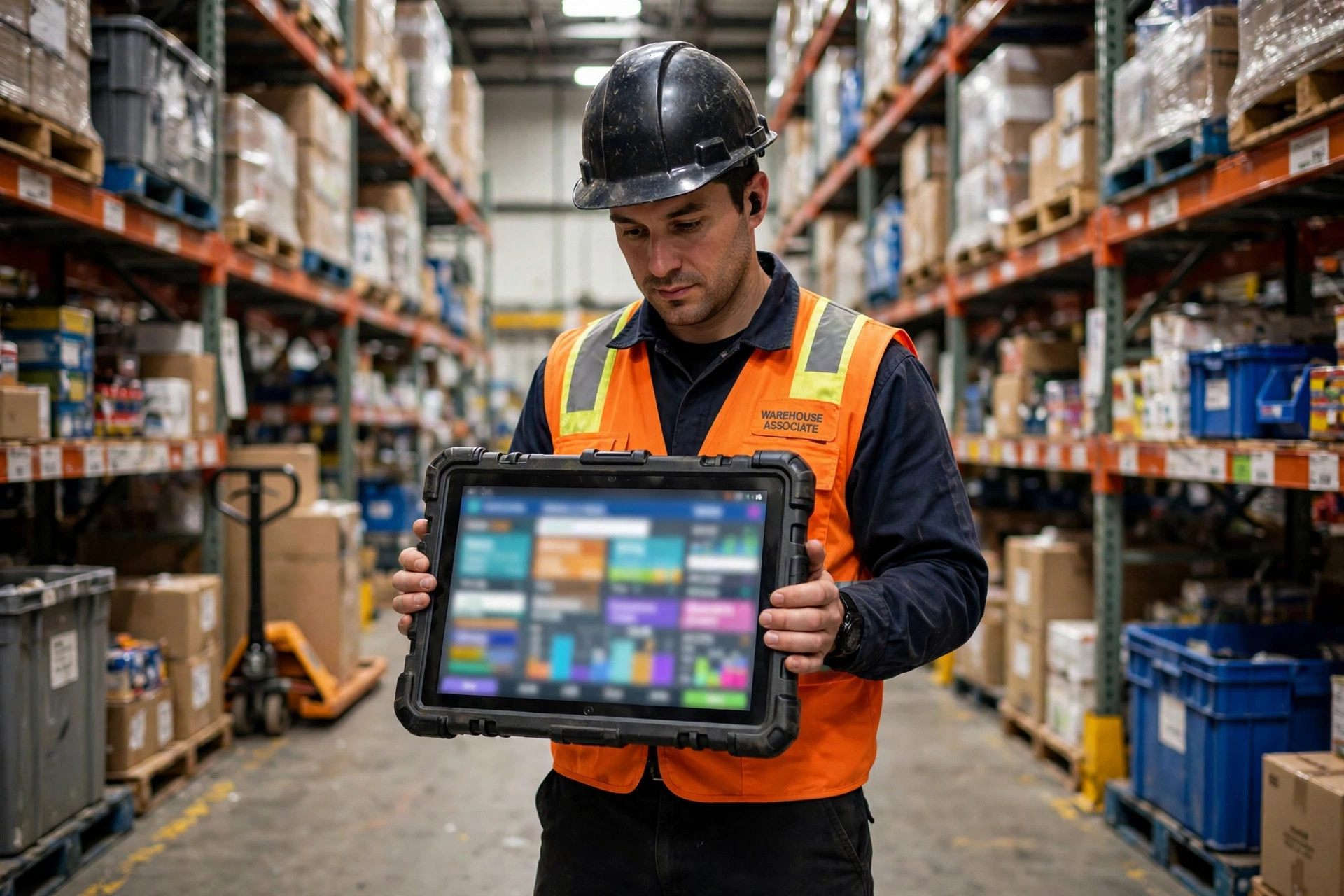 Replenishment tasks pushed to a rugged handheld on the floor