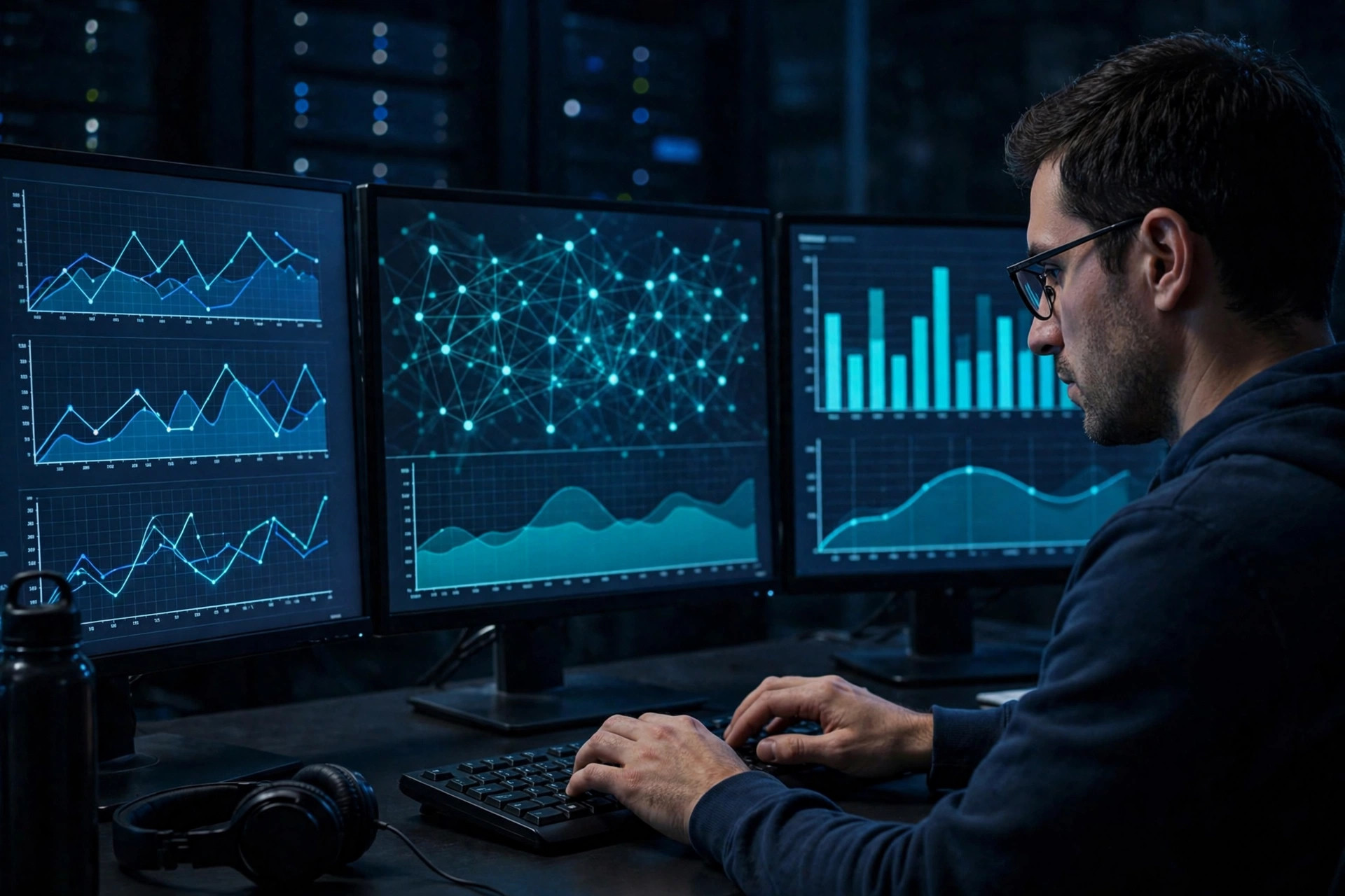 Engineer reviewing an integration monitoring dashboard